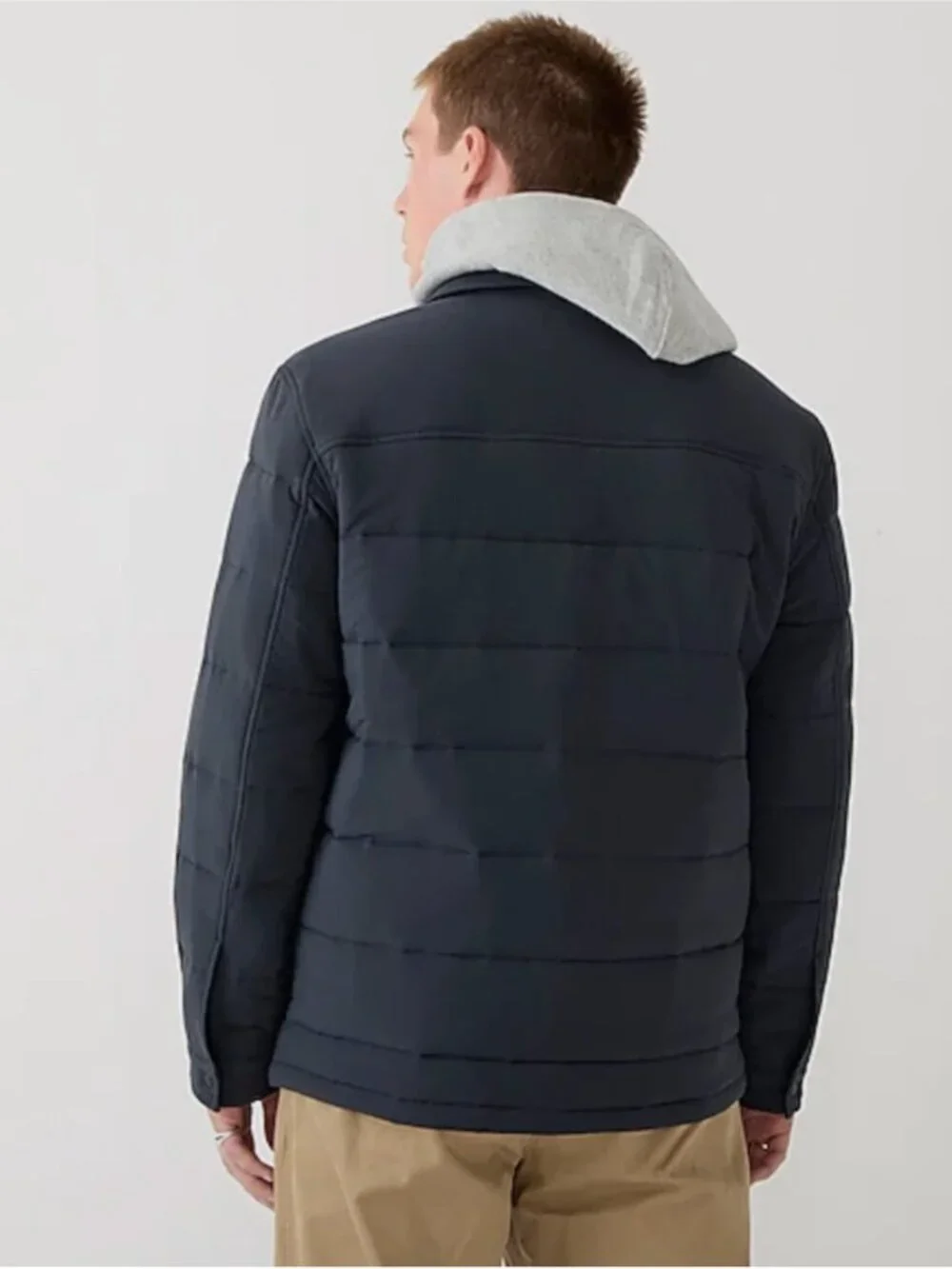 J. Crew Men's Eco Nordic Shirt-Jacket with PrimaLoft in Olive Green - Size L